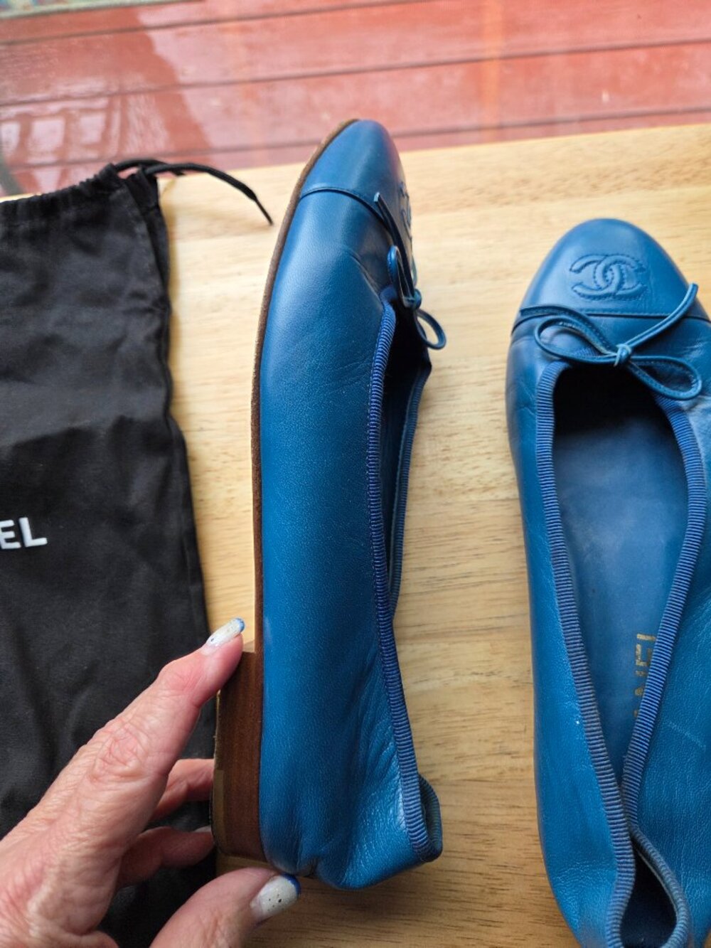 Vintage Chanel Royal Blue Ballet Flats - Picture 11 of 15